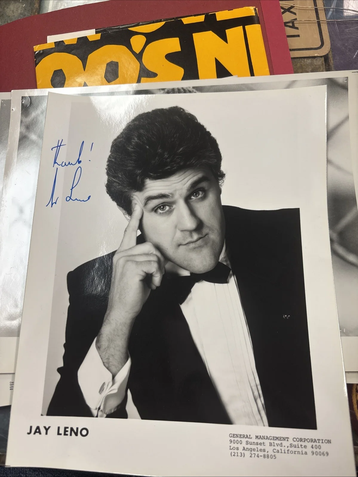 Vintage JAY LENO Signed Autographed Photo TONIGHT SHOW HOST, image 3