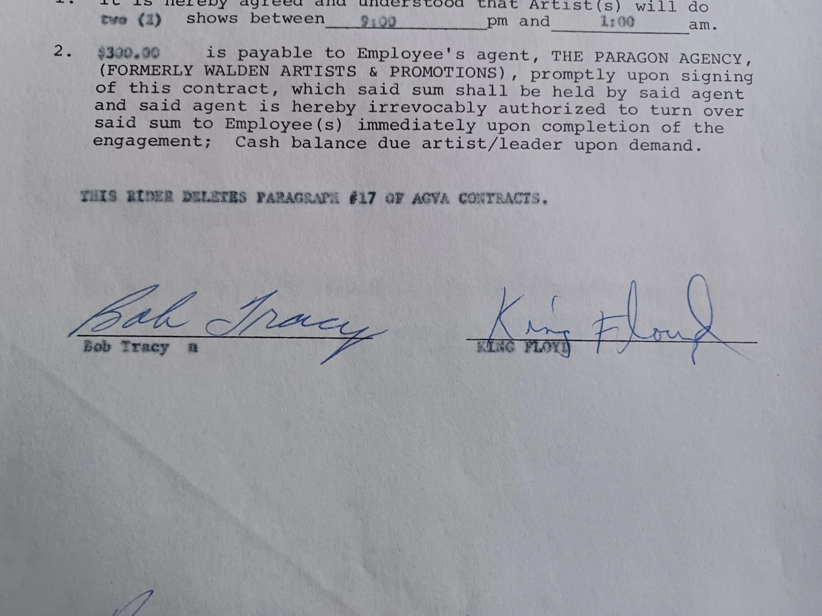 King Floyd (d. 2006) Signed 1973 Contract - Soul Singer - Groove Me - G, изображение 2