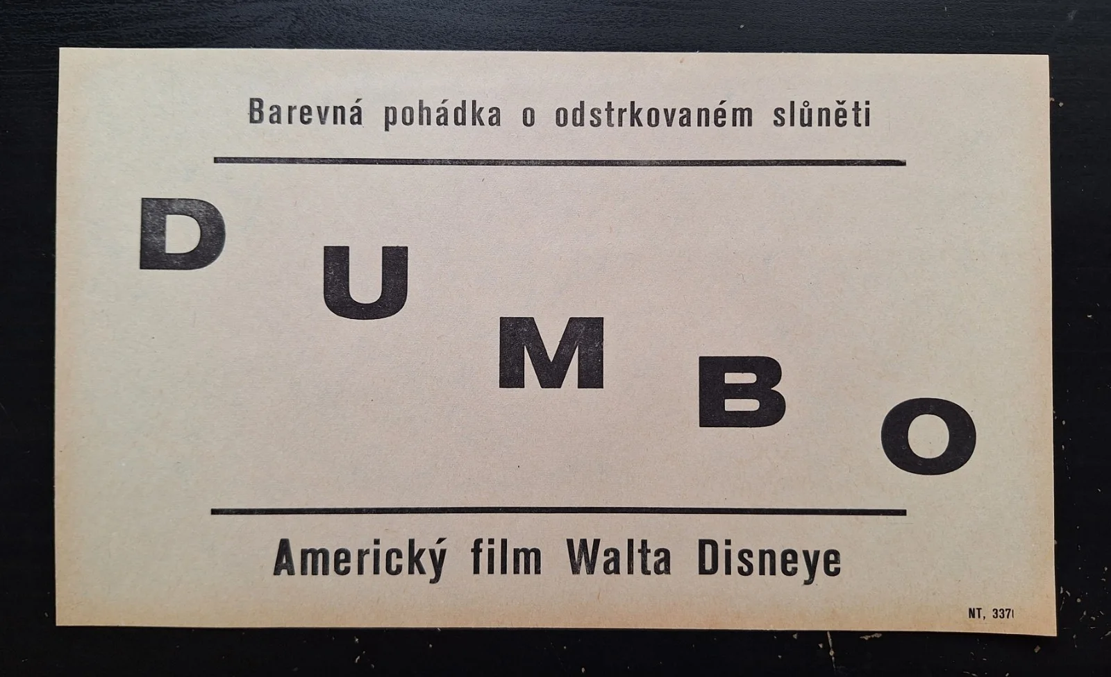 DUMBO - DISNEY CLASSIC, BEN SHARPSTEEN, ORIGINAL A3 CZECH MOVIE POSTER & FLYER, изображение 5