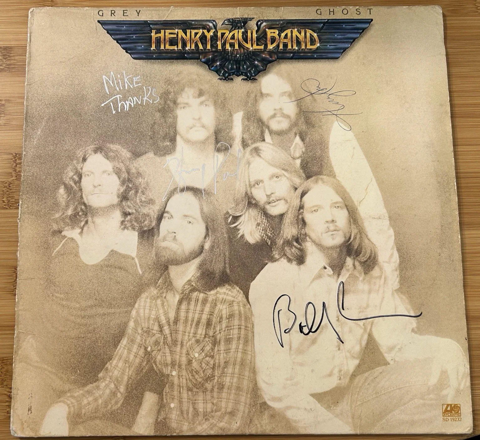 Henry Paul Band "Grey Ghost" Vinyl - Autographed/Signed - Henry Paul + 3, изображение 2