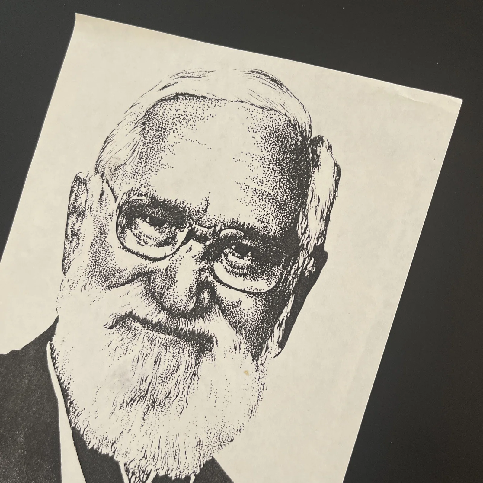 DR. ALBERT SABIN Polio Vaccine Developer: Signed Celebrity Sketch 5.5 x 8”/ KSK, image 3