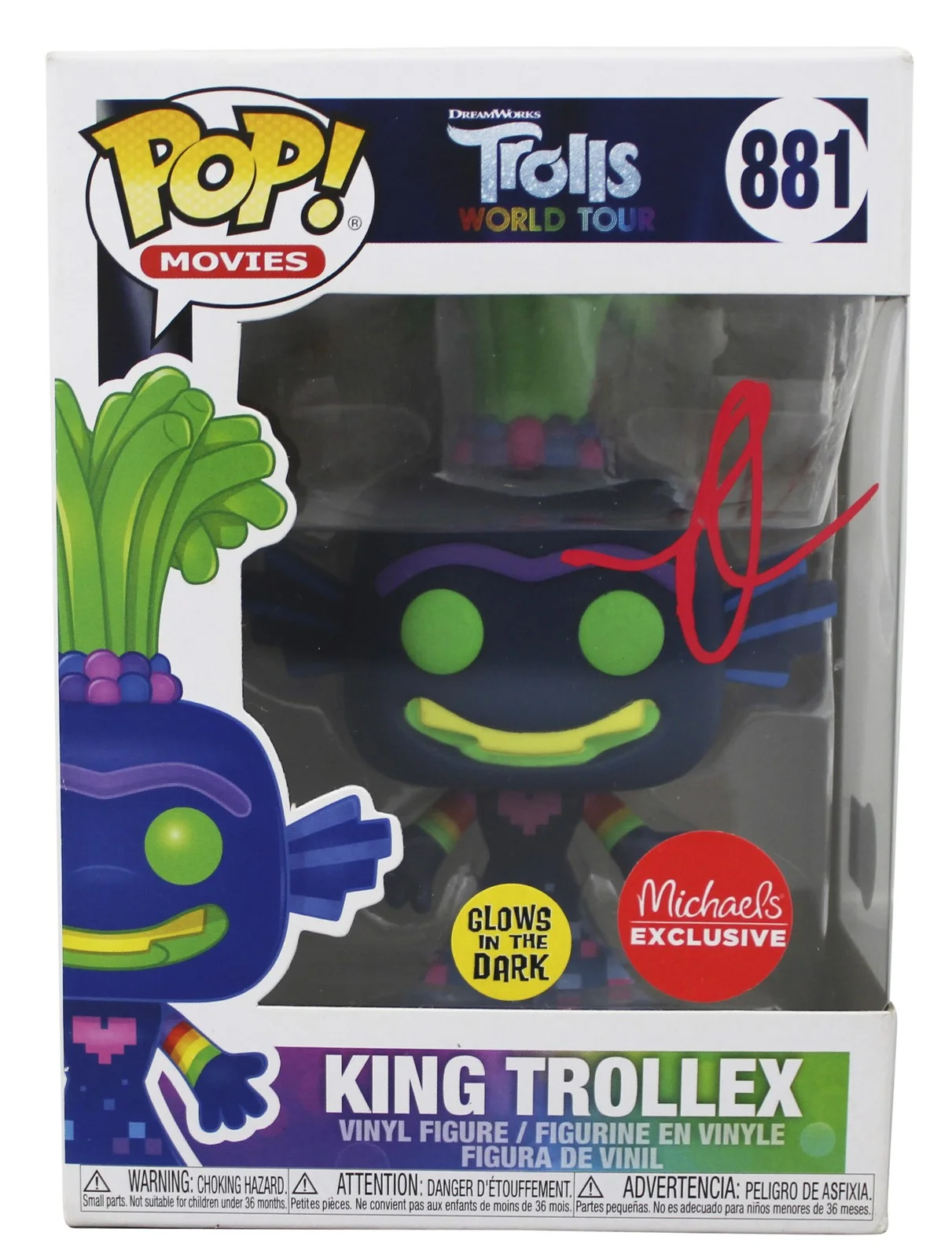 Anthony Ramos — Anthony Ramos Trolls Signed King Trollex #881 Funko Pop Figure BAS #BQ56259