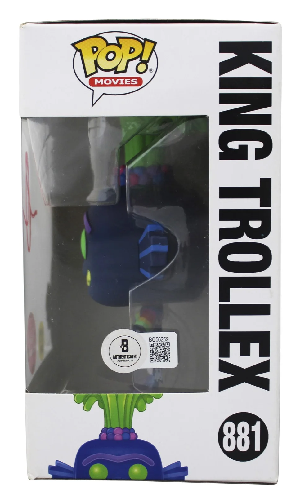 Anthony Ramos — Anthony Ramos Trolls Signed King Trollex #881 Funko Pop Figure BAS #BQ56259, изображение 3
