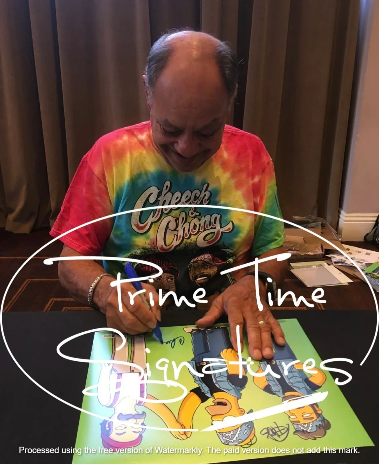 Tommy Chong — Tommy Chong Cheech Marin Signed 11x14 Photo Up in Smoke Autograph Beckett COA, изображение 2