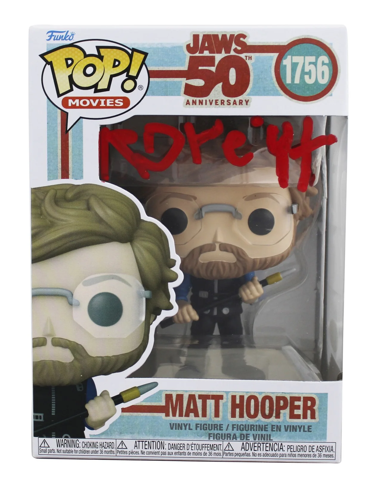 Richard Dreyfuss — Richard Dreyfuss Jaws Signed Matt Hooper #1756 Funko Pop Figure JSA #CF95521