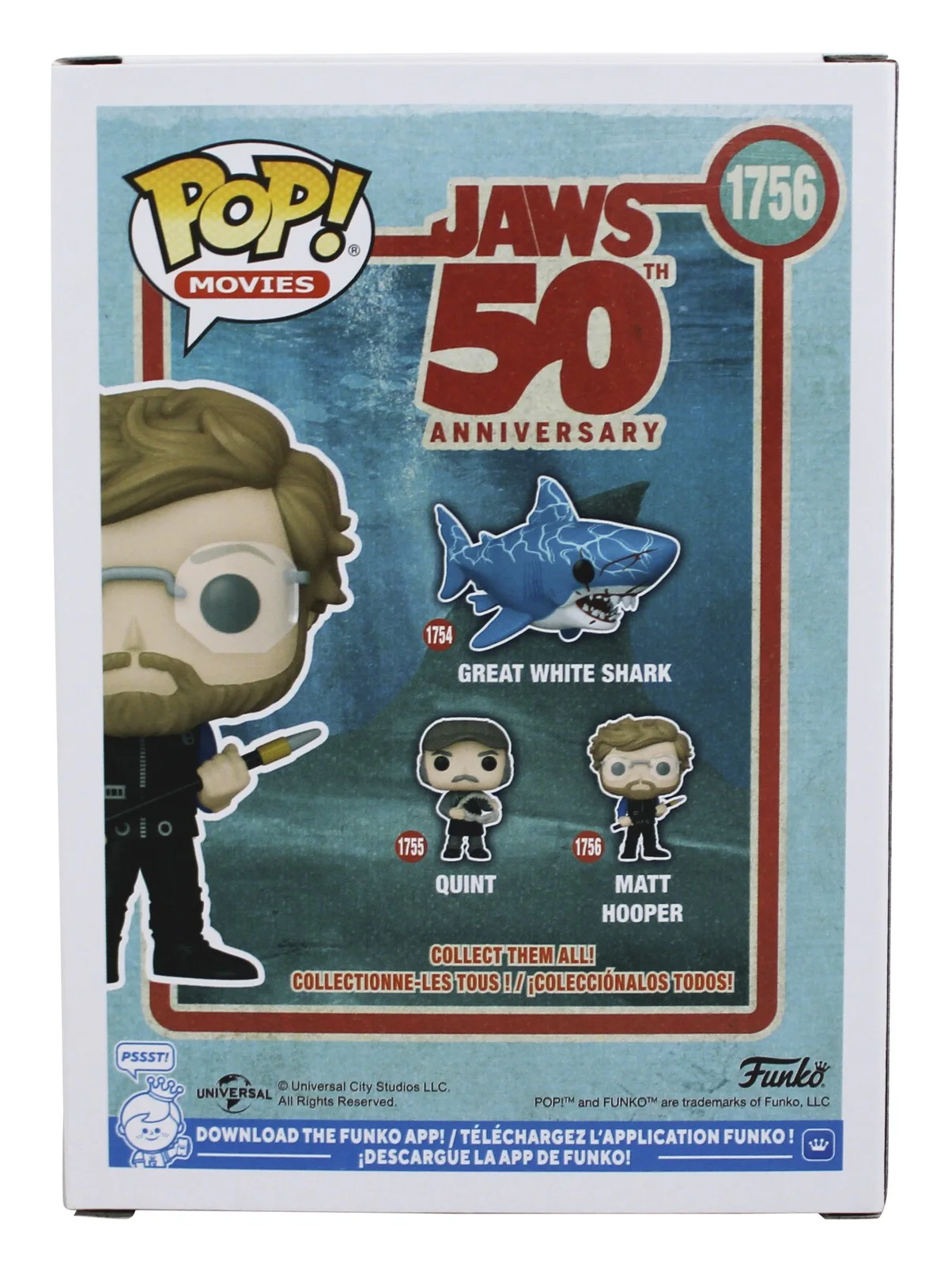 Richard Dreyfuss — Richard Dreyfuss Jaws Signed Matt Hooper #1756 Funko Pop Figure JSA #CF95521, image 4