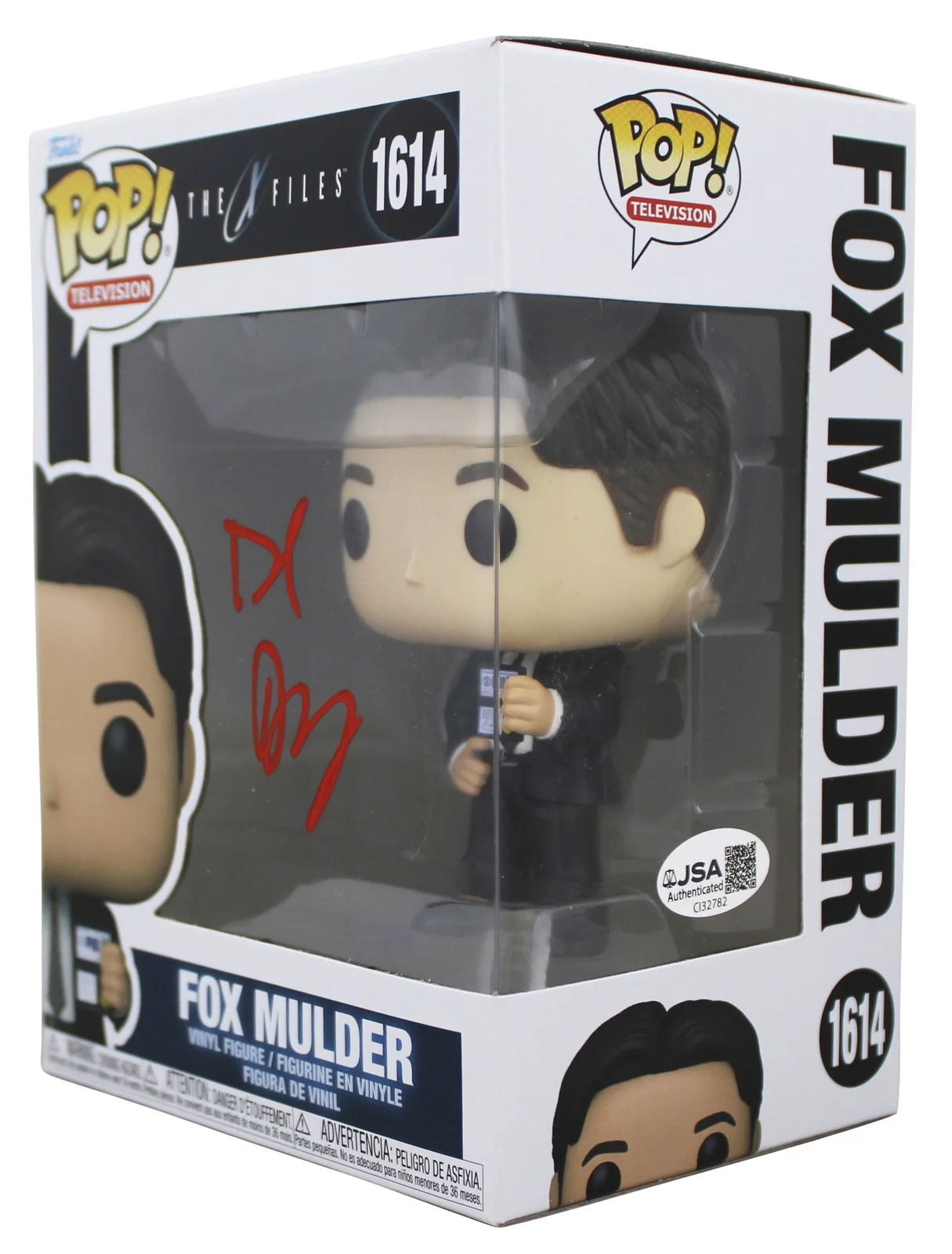 David Duchovny — David Duchovny The X-Files Signed Fox Mulder #1614 Funko Pop Figure JSA #CI32782, изображение 2