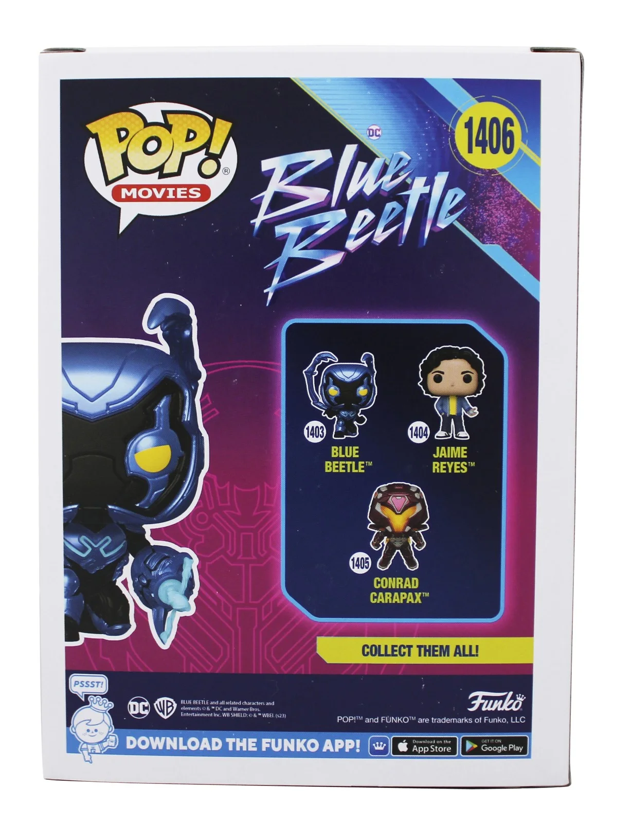 Xolo Mariduena — Xolo Mariduena Blue Beetle Signed #1406 Funko Pop Vinyl Figure BAS #BN36431, image 4