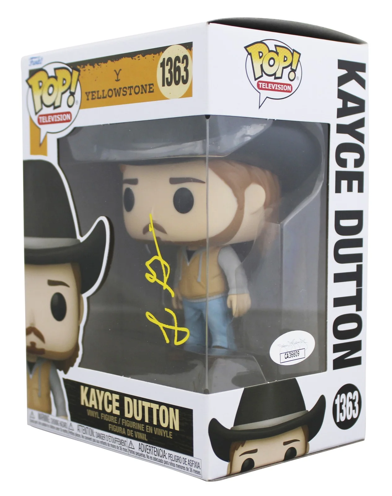 Luke Grimes — Luke Grimes Yellowstone Signed Kayce Dutton #1363 Funko Pop Figure JSA #CA36609, изображение 2