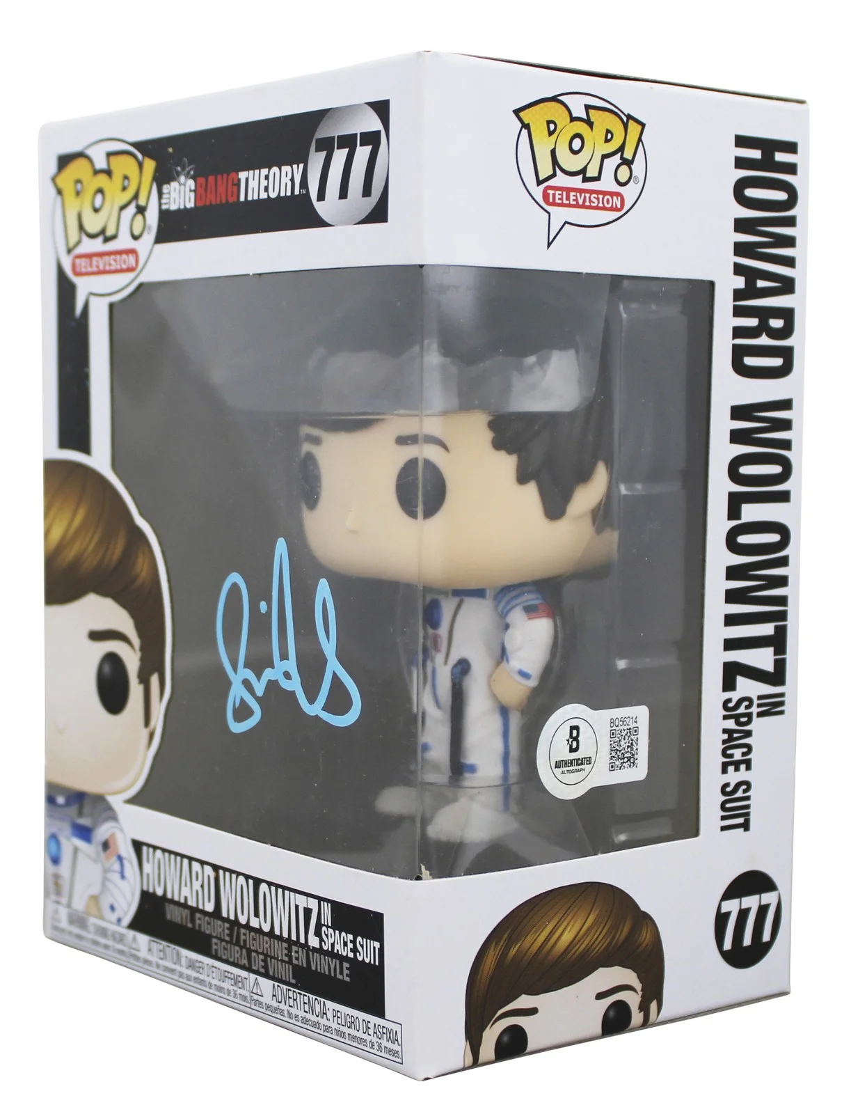 Simon Helberg — Simon Helberg Big Bang Theory Signed Howard #777 Funko Pop Figure BAS #BQ56214, image 2