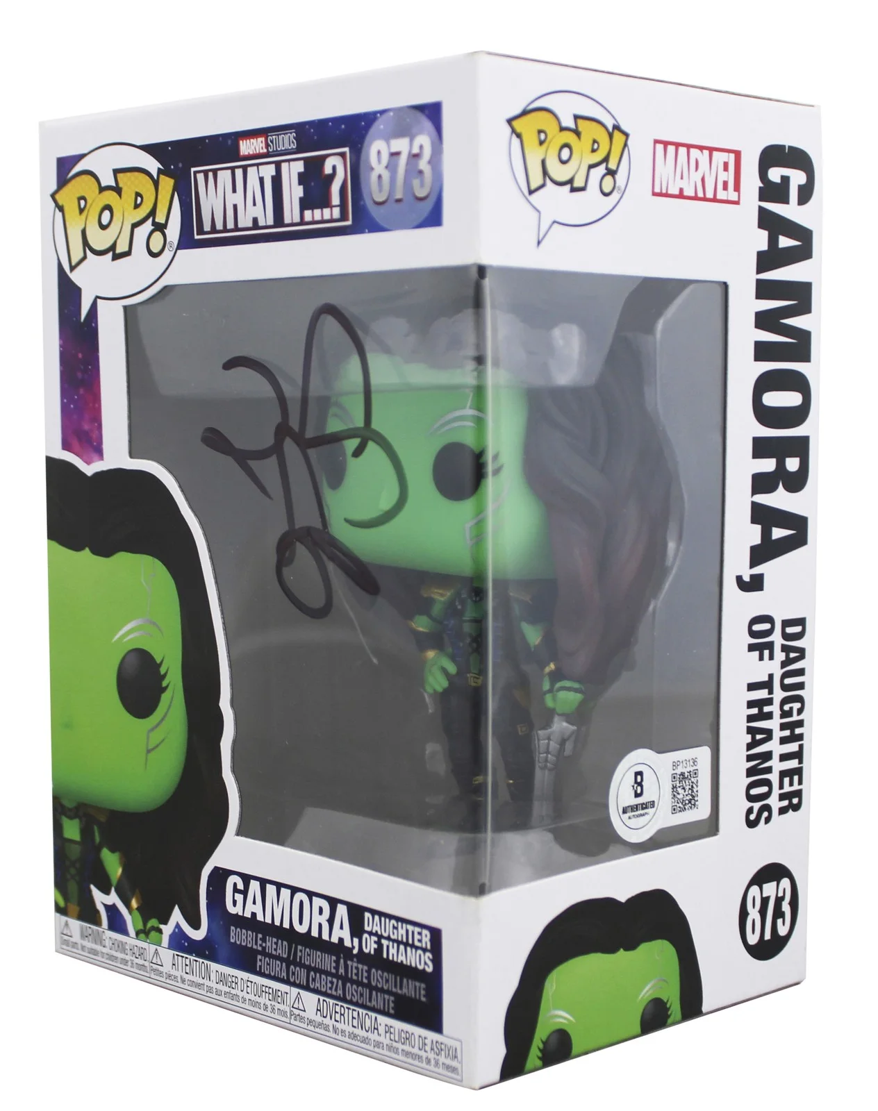 Zoe Saldana — Zoe Saldana Guardians of the Galaxy Signed #873 Funko Pop Figure BAS #BP13136, изображение 2