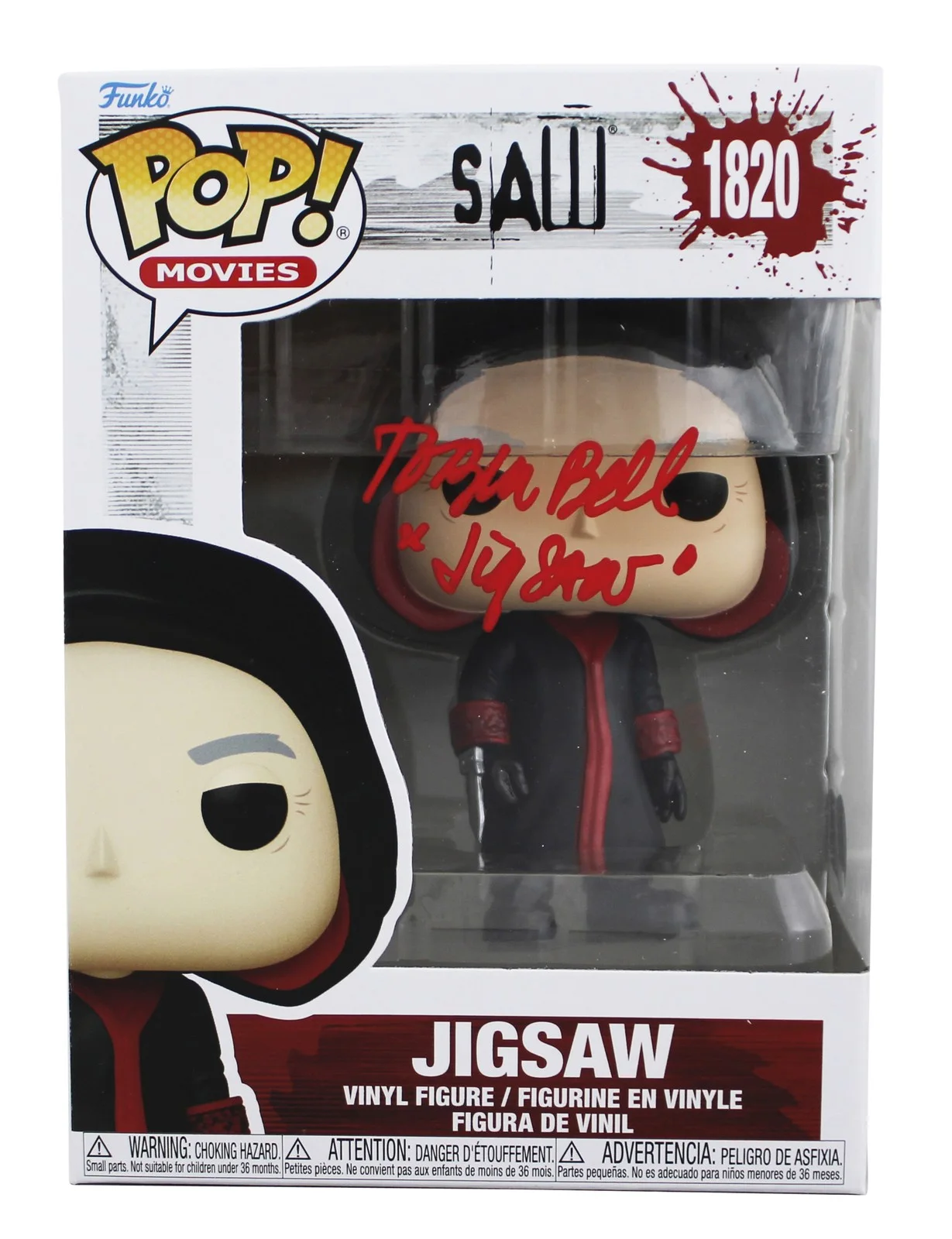 Tobin Bell — Tobin Bell Saw "Jigsaw" Signed #1820 Funko Pop Vinyl Figure BAS Wit #3W152035