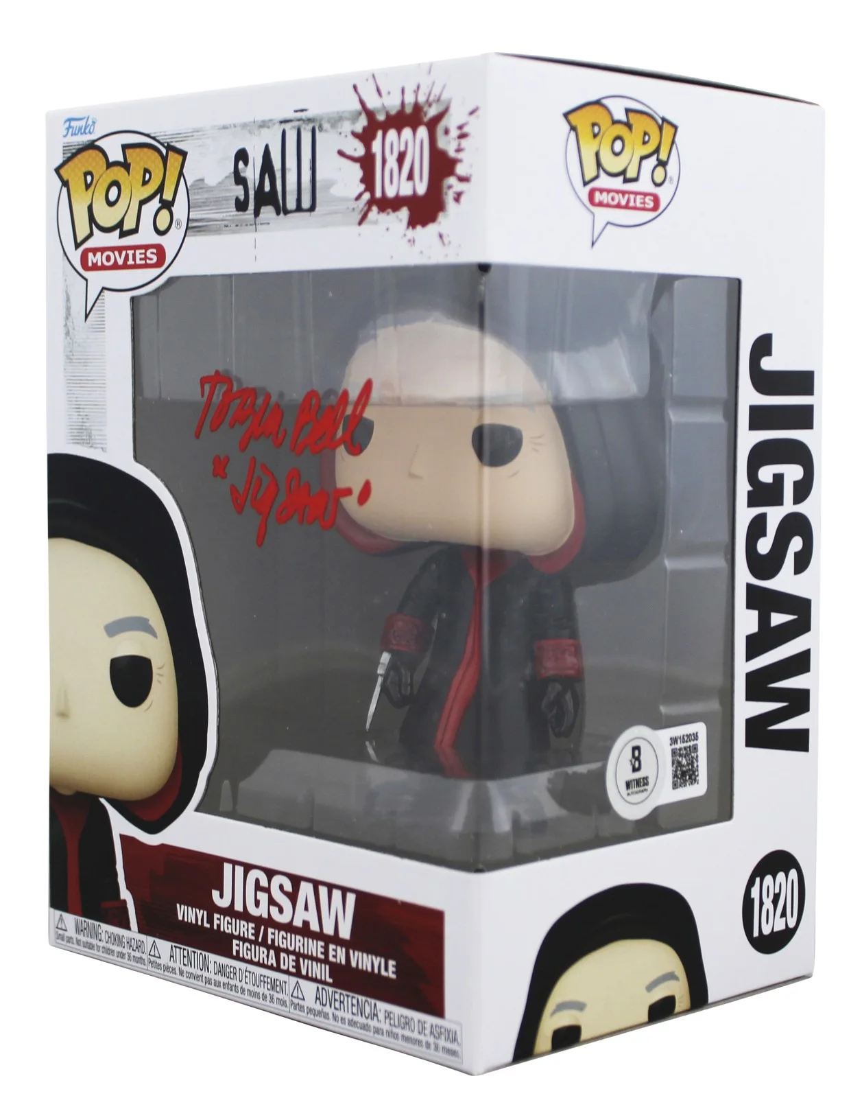 Tobin Bell — Tobin Bell Saw "Jigsaw" Signed #1820 Funko Pop Vinyl Figure BAS Wit #3W152035, image 2