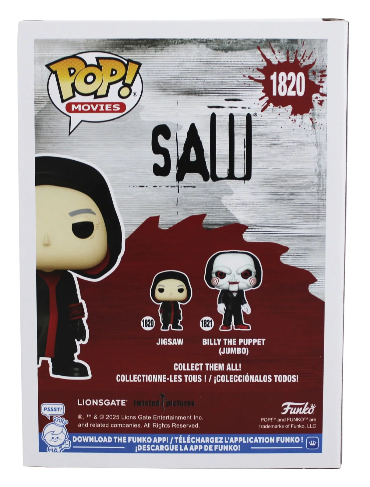 Tobin Bell — Tobin Bell Saw "Jigsaw" Signed #1820 Funko Pop Vinyl Figure BAS Wit #3W152035, image 4