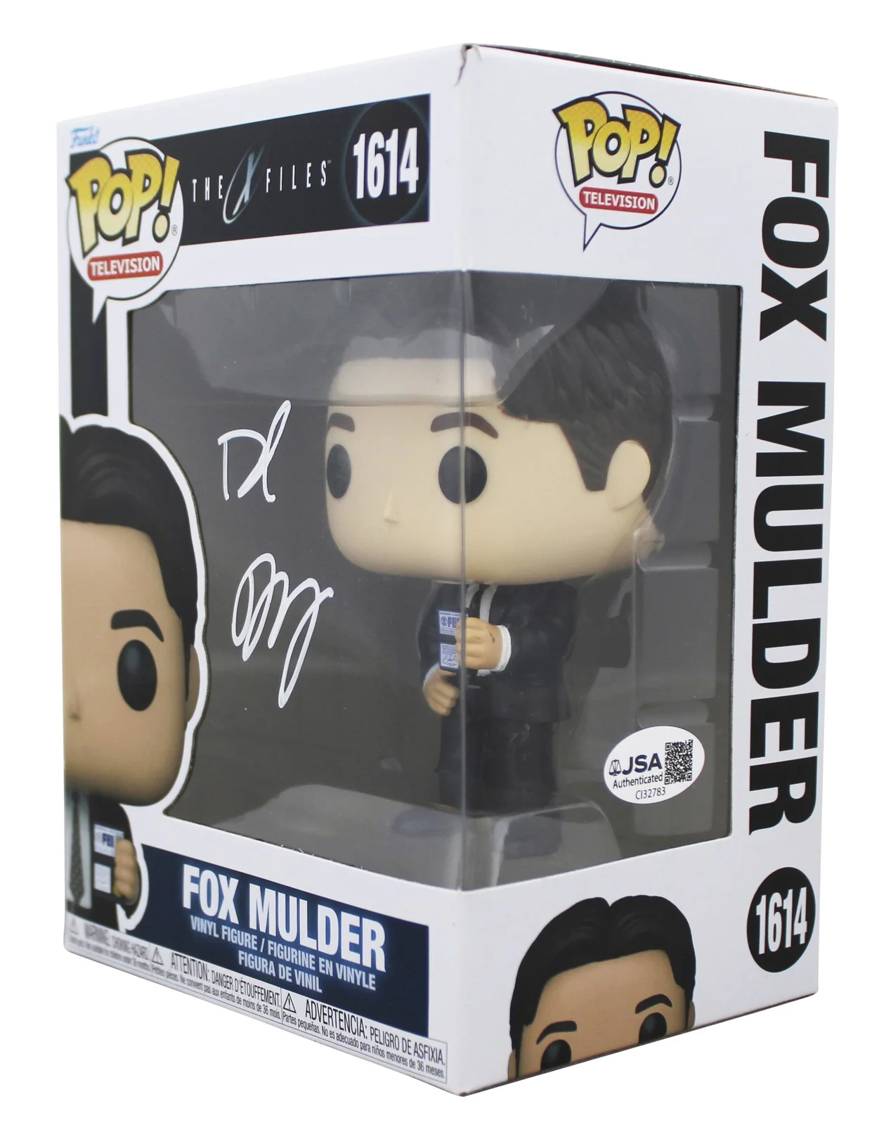 David Duchovny — David Duchovny The X-Files Signed Fox Mulder #1614 Funko Pop Figure JSA #CI32783, изображение 2