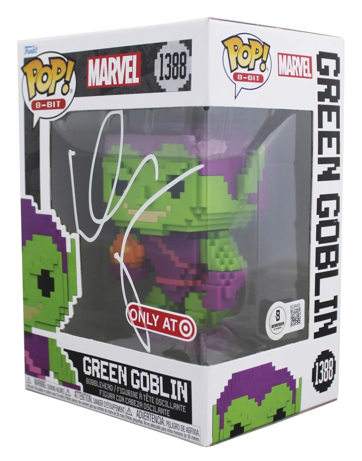 Willem Dafoe — Willem Dafoe Spiderman Signed Green Goblin #1388 Funko Pop Figure BAS #BQ56455, изображение 2