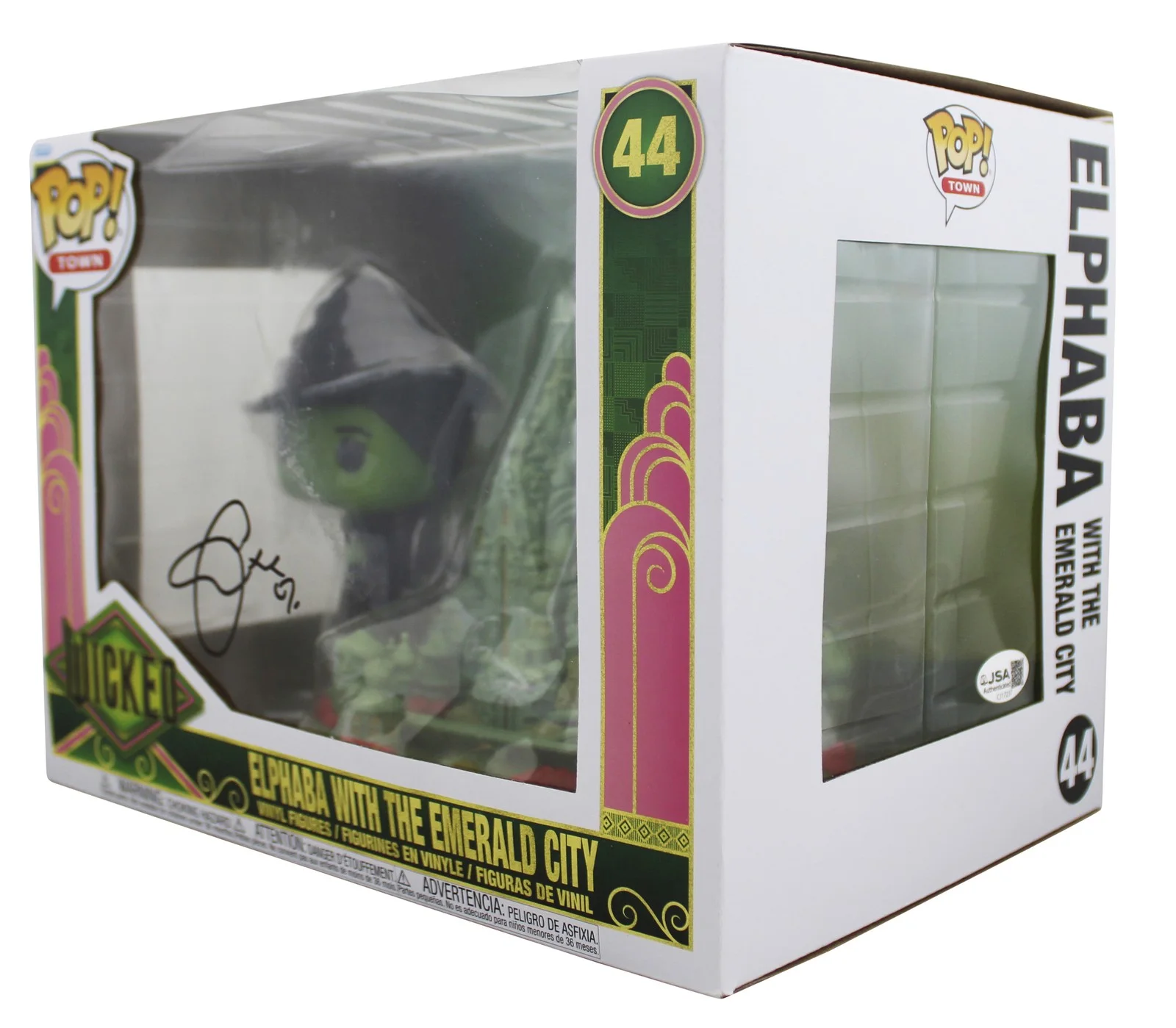 Cynthia Erivo — Cynthia Erivo Wicked Signed Elphaba #44 Large Funko Pop Figure JSA #CJ17237, image 2
