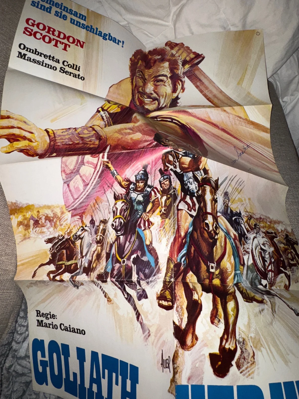 POSTER AUTOGRAPHED Goliath And The Rebel Slave (1963) Gordon Scott Mario Caiano, image 3