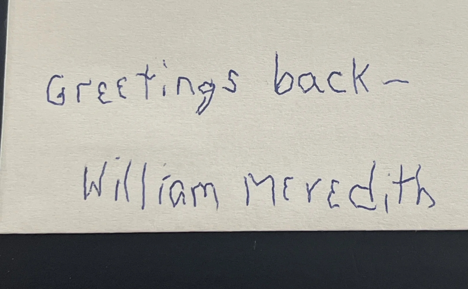WILLIAM MEREDITH Pulitzer Prize Poet: Hand Signed Celebrity Photo 2 x 3-6” / KSK, image 5
