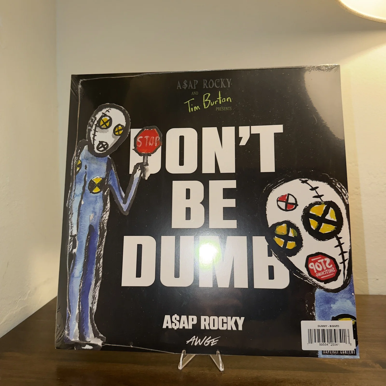 DUMMY SIGNED 2 DISC VINYL LP SIGNED INSERT BY ASAP ROCKY DONT BE DUMB IN HAND, image 2
