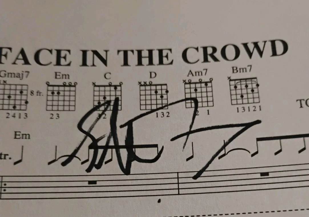 STEVE FERRONE TOM PETTY DRUMMER SIGNED AUTOGRAPHED 8x12 LYRIC SHEET MUSIC RARE, image 2