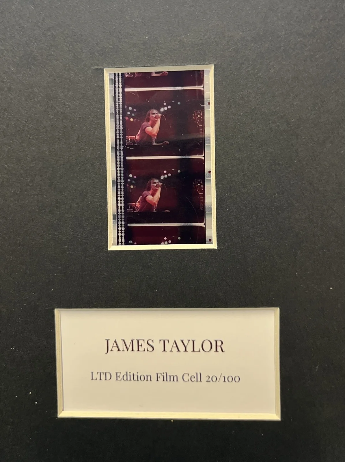 JAMES TAYLOR. 35mm Film Cell Mounted Display, image 3