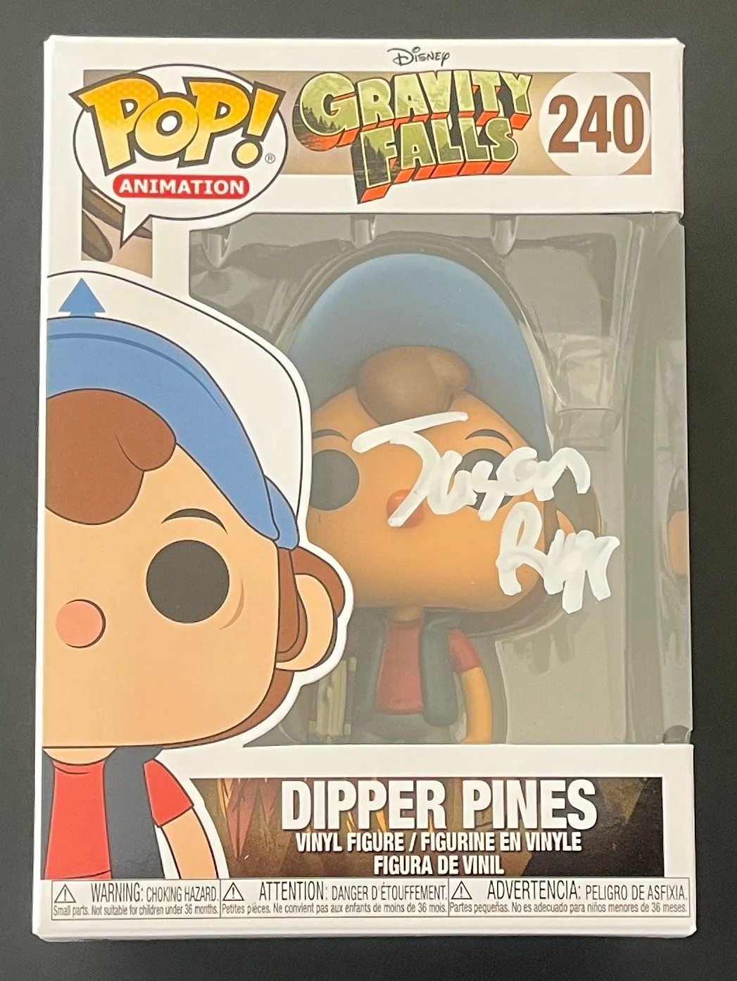 JASON RITTER SIGNED GRAVITY FALLS DIPPER PINES FUNKO w/EXACT PROOF & BECKETT COA, изображение 2