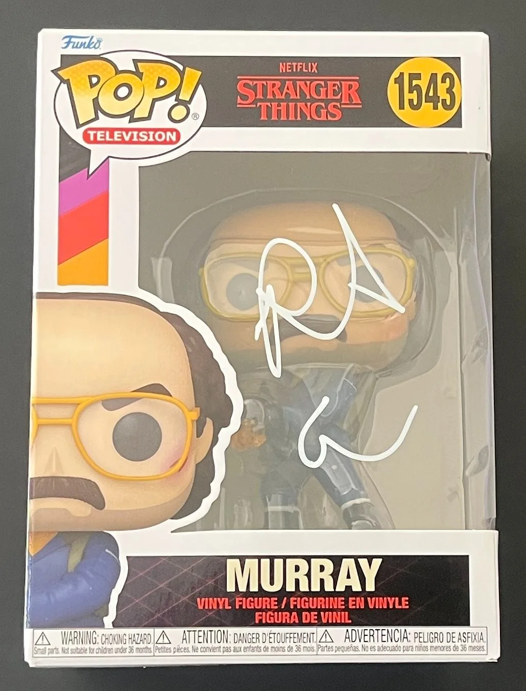 BRETT GELMAN SIGNED STRANGER THINGS MURRAY 1543 FUNKO wEXACT PROOF & BECKETT COA, image 2