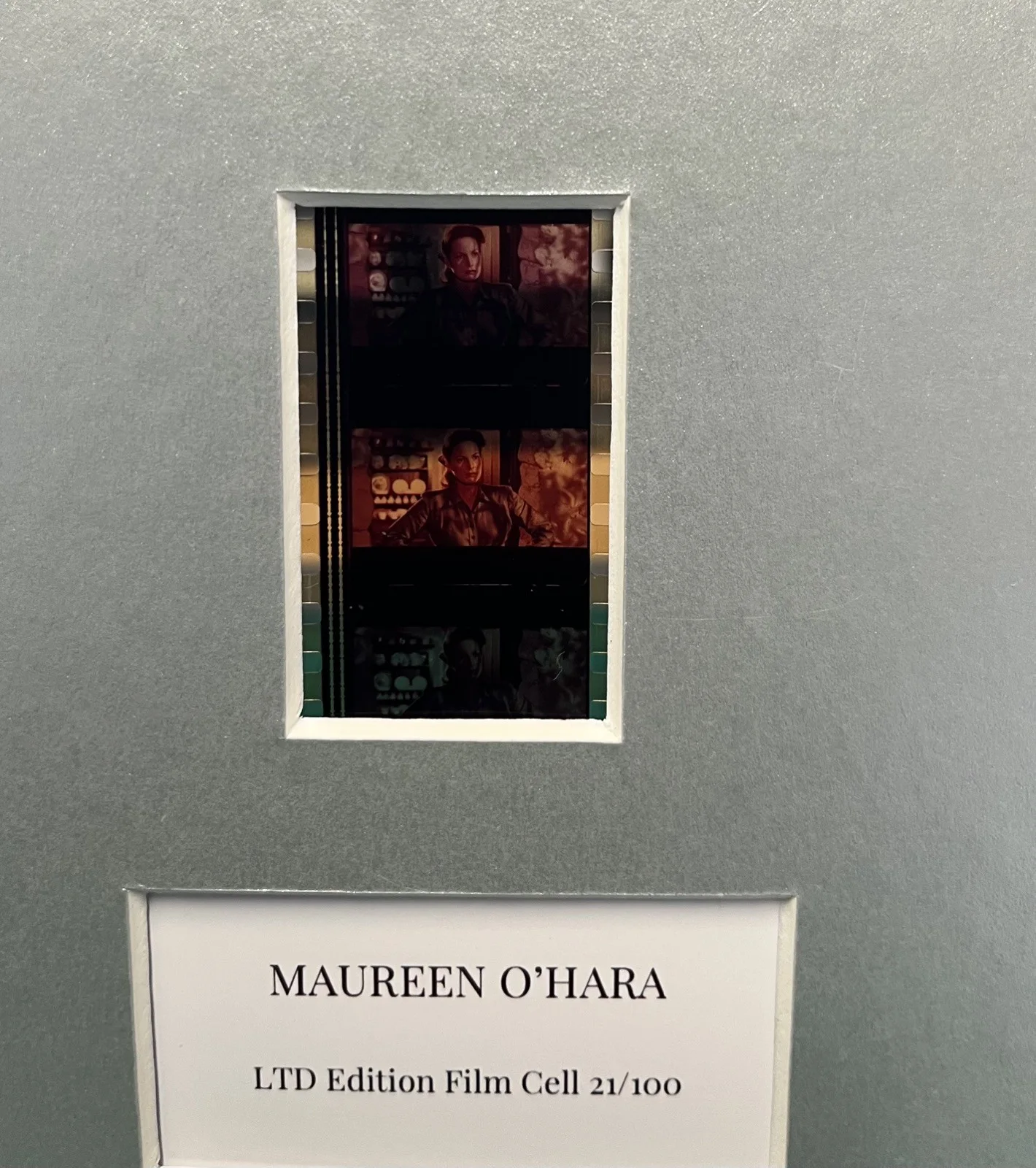 Maureen O’Hara. 35mm Film Cell Mounted Display, изображение 3