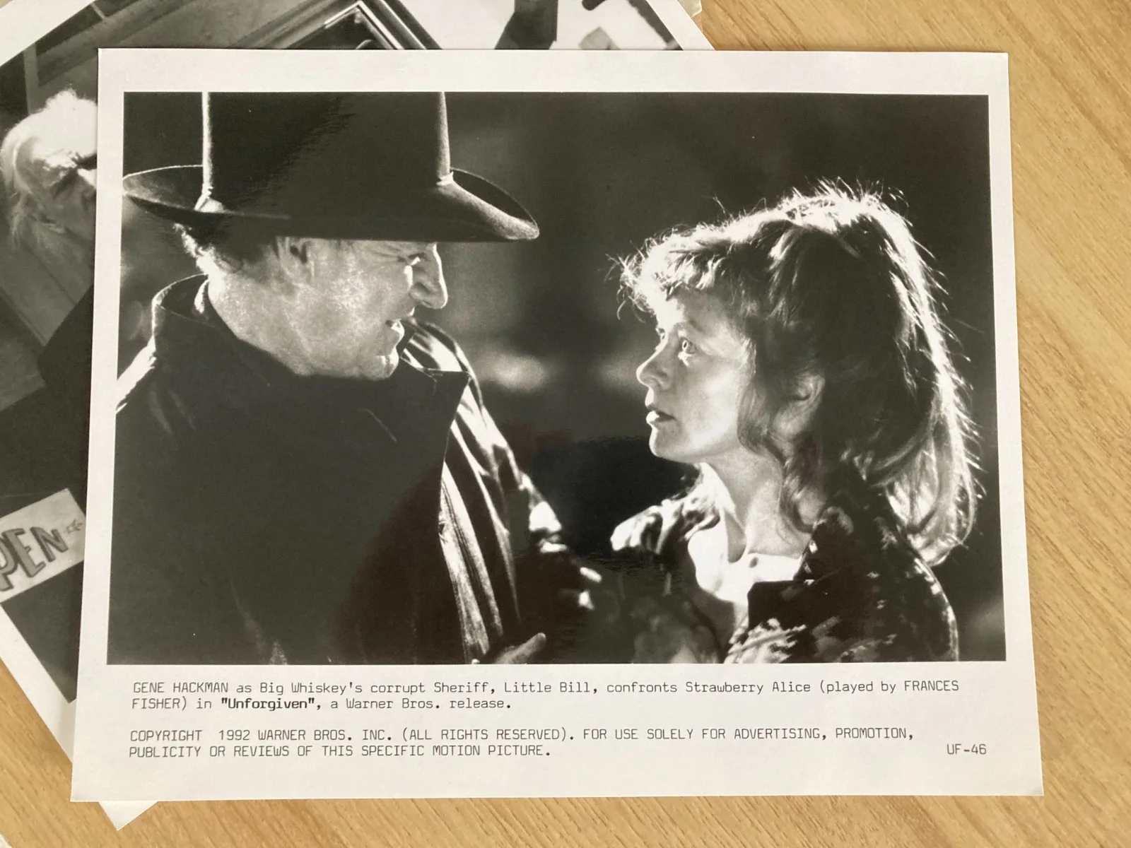 Still / Photo: UNFORGIVEN 1992 (x 4) Clint Eastwood Gene Hackman Morgan Freeman, image 4