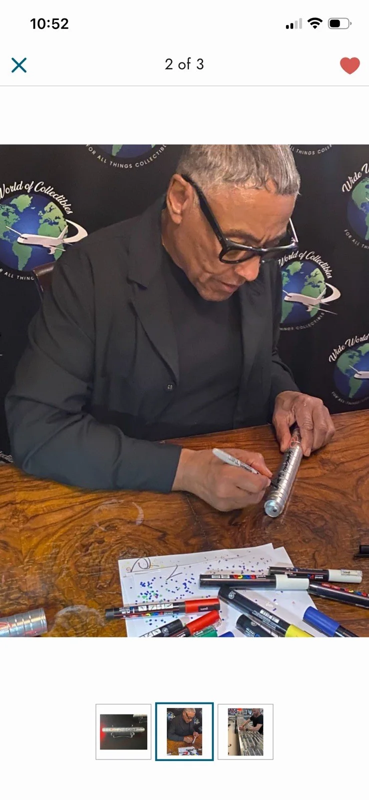 Giancarlo Esposito, Ray Park — giancarlo esposito and Ray Park signed Light Saber W/COA, изображение 5