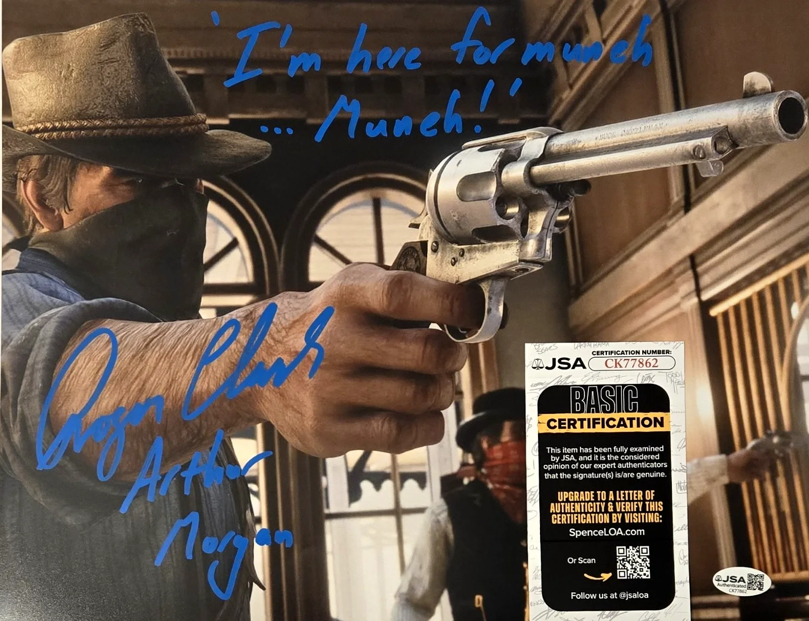Roger Clark — Roger Clark Signed Photo Red Dead Redemption Arthur Morgan Autograph JSA COA 862