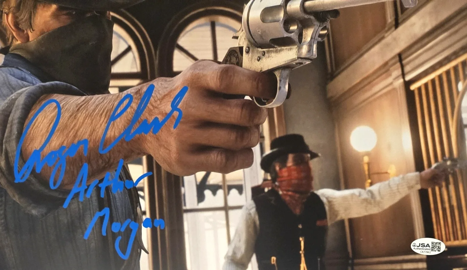 Roger Clark — Roger Clark Signed Photo Red Dead Redemption Arthur Morgan Autograph JSA COA 862, image 3