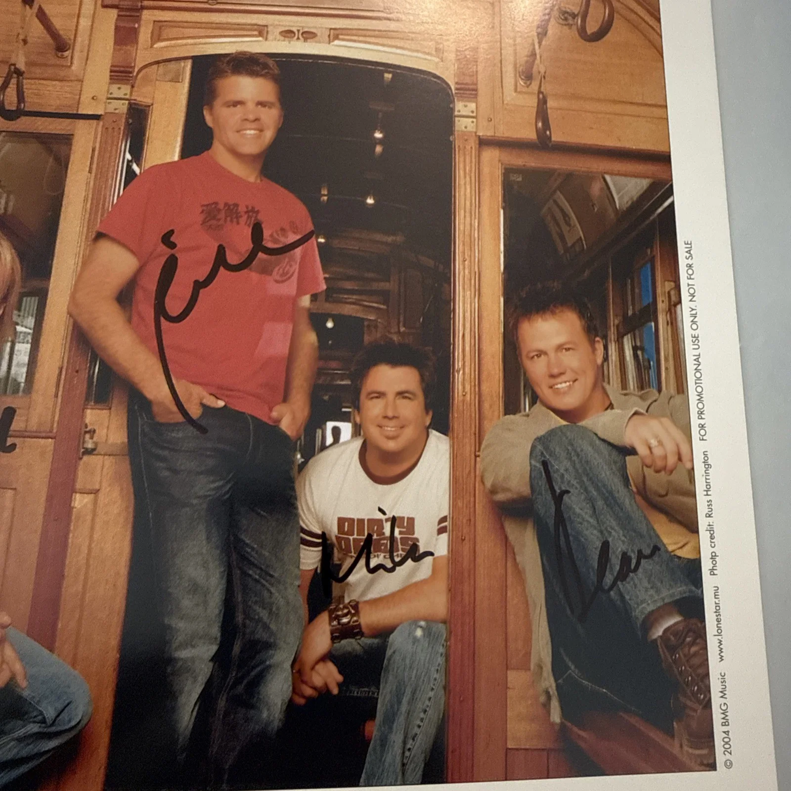 Lonestar Signed Group Photo Color 2004 Publicity Photo 8X10, изображение 3