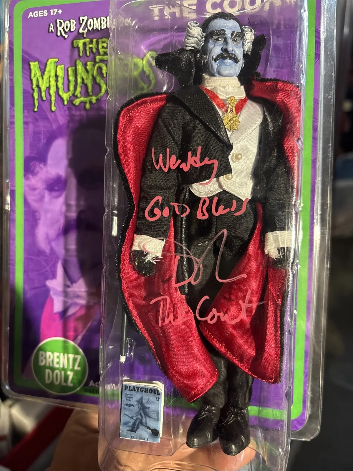 Daniel Roebuck — Rob Zombie's Munsters The Count Action Figure signed By Daniel Roebuck, image 3