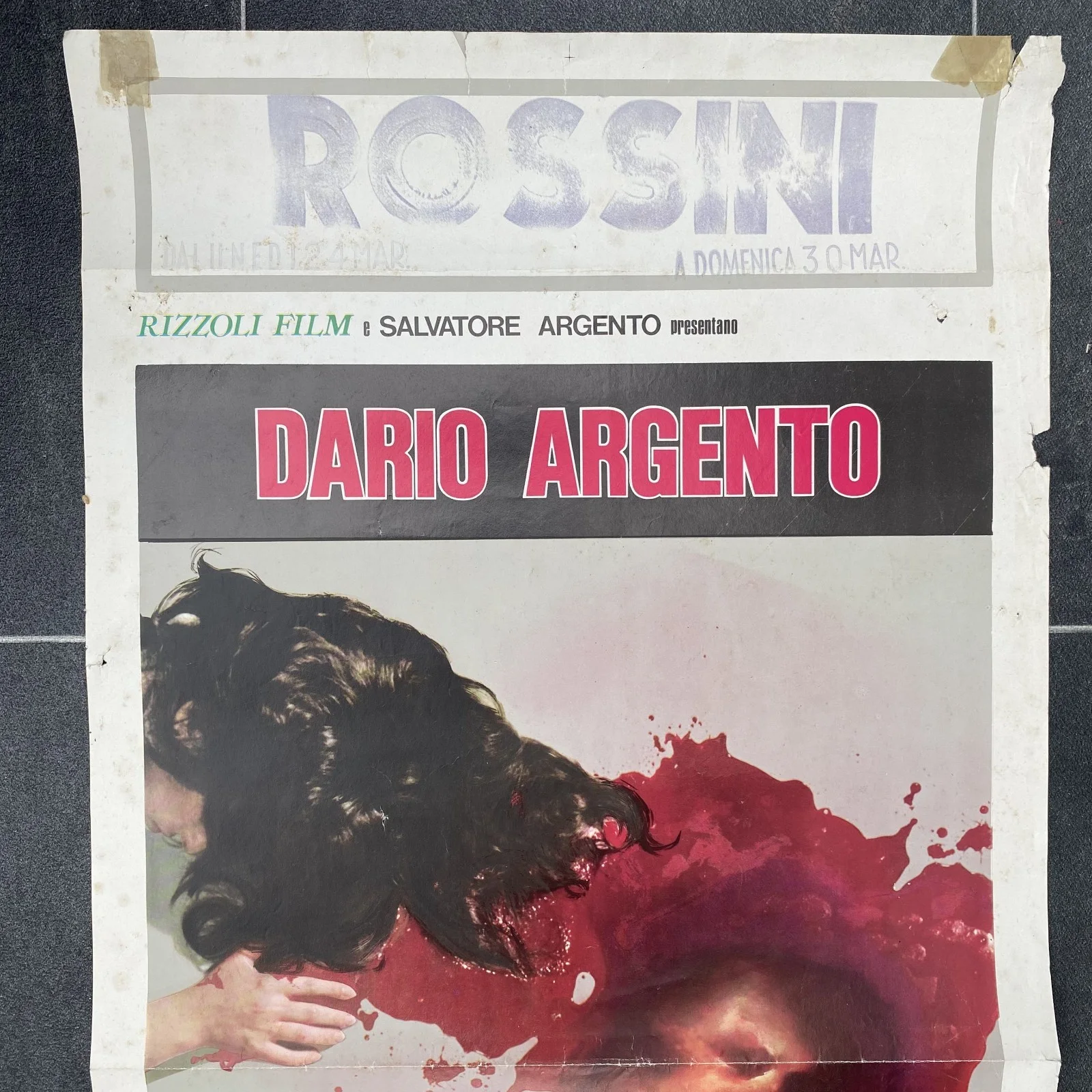 PROFONDO ROSSO - Original Italian Locandina poster (1975) DARIO ARGENTO Horror, image 2