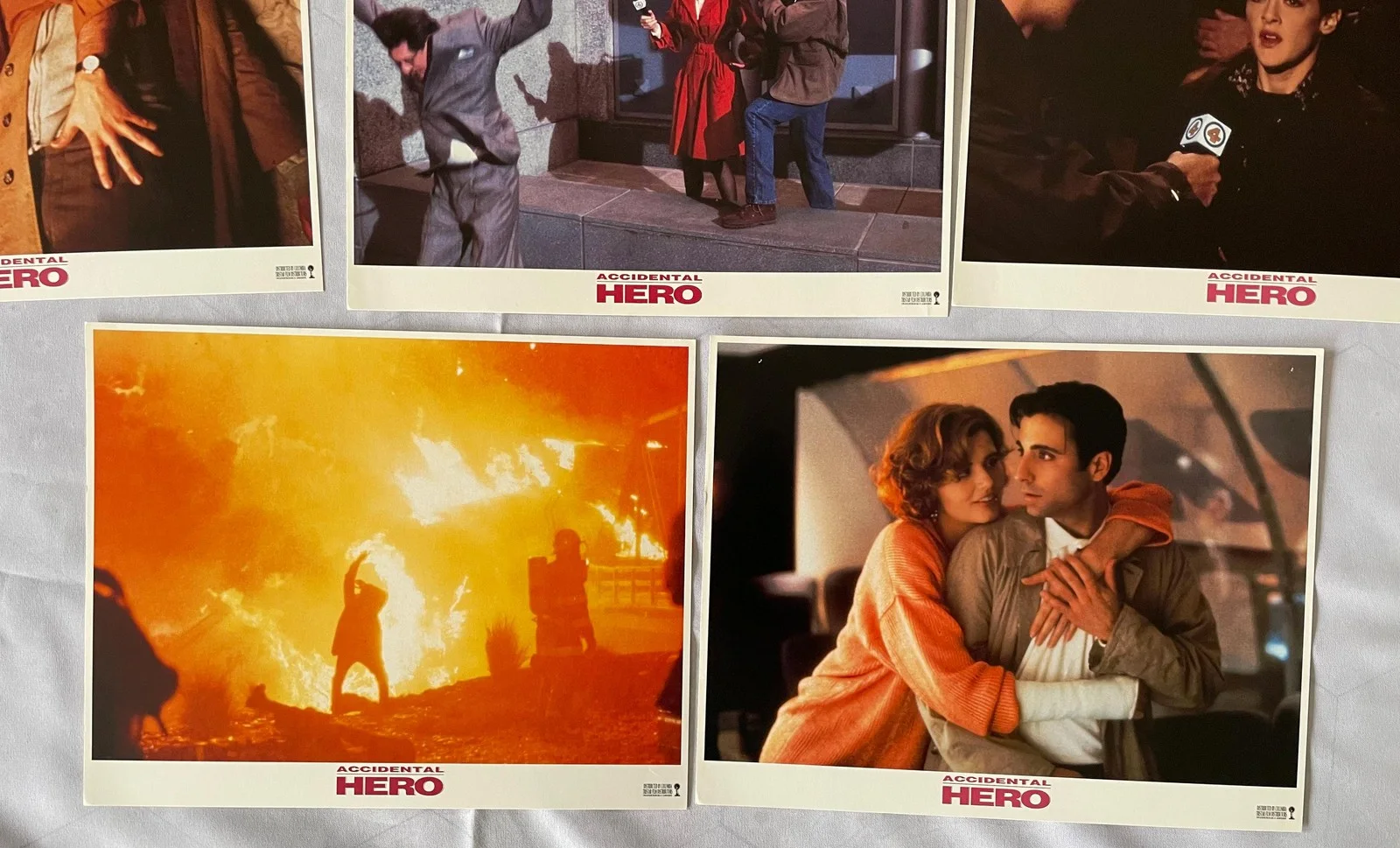 ACCIDENTAL HERO (1993) Original Lobby Cards x 8, image 3