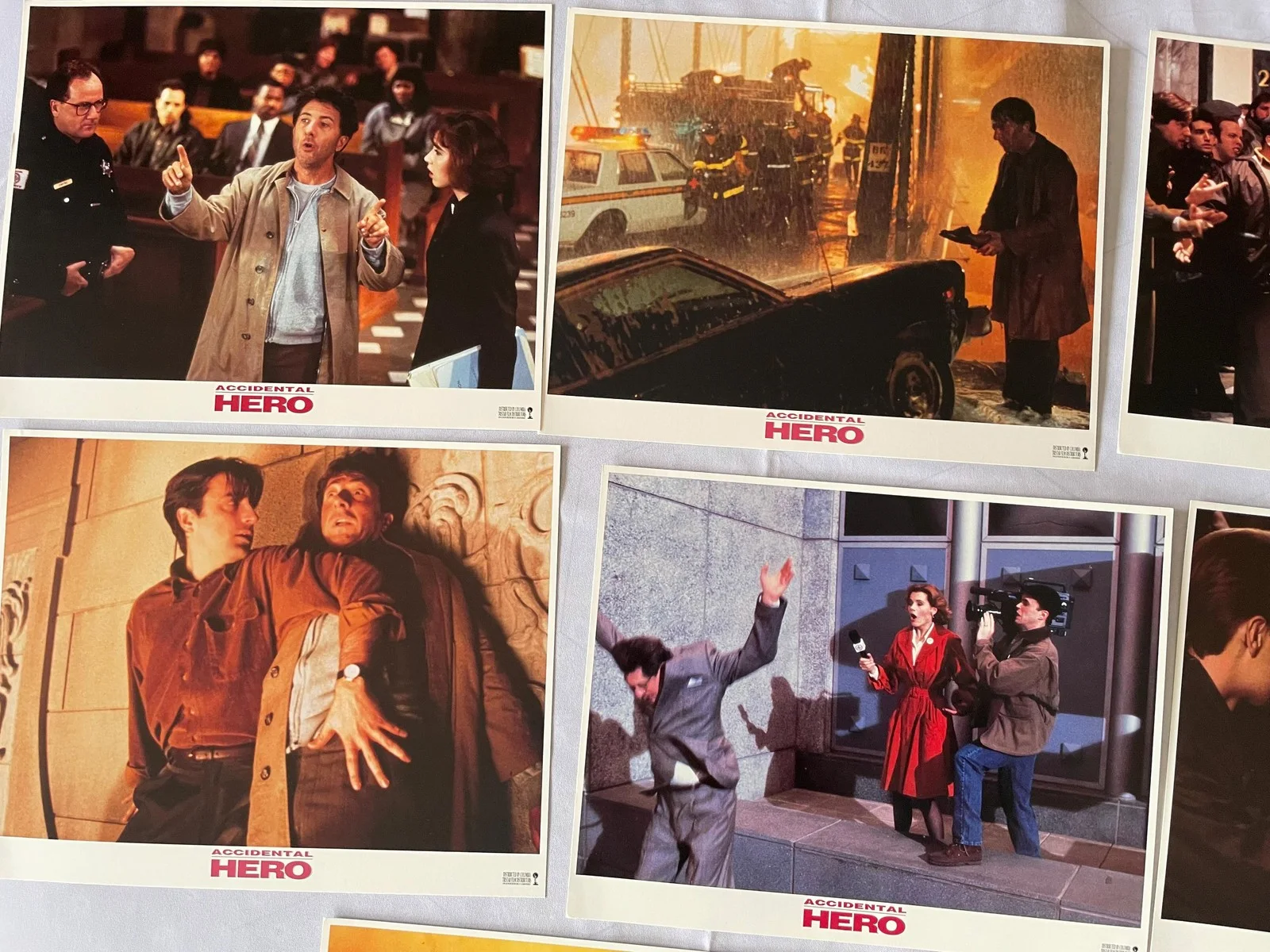 ACCIDENTAL HERO (1993) Original Lobby Cards x 8, image 4