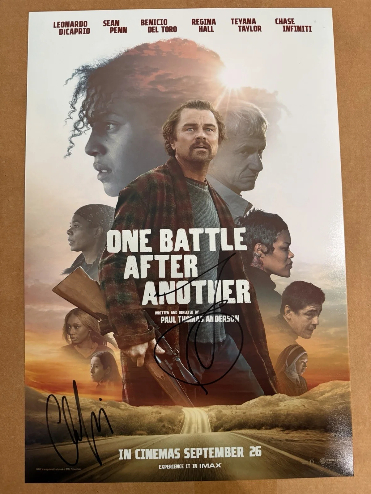 Chase Infiniti Teyana Taylor Signed One Battle After Another Poster Autograph, image 2