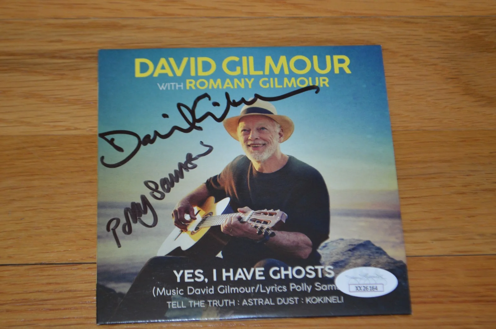 David Gilmour / Polly Samson Autographed "Yes, I Have Ghosts" CD with JSA LOA, image 5