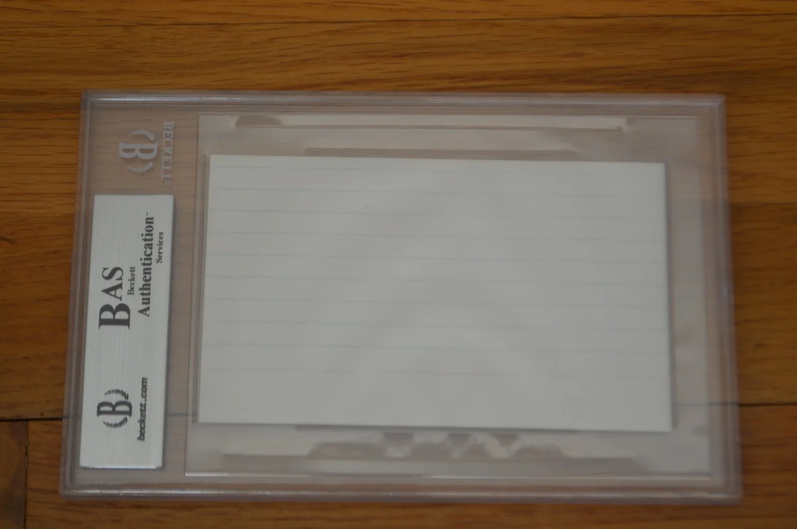 Metallica ~ Kirk Hammett Autographed 3x5 Index Card w/ Beckett Encapsulated COA, image 4