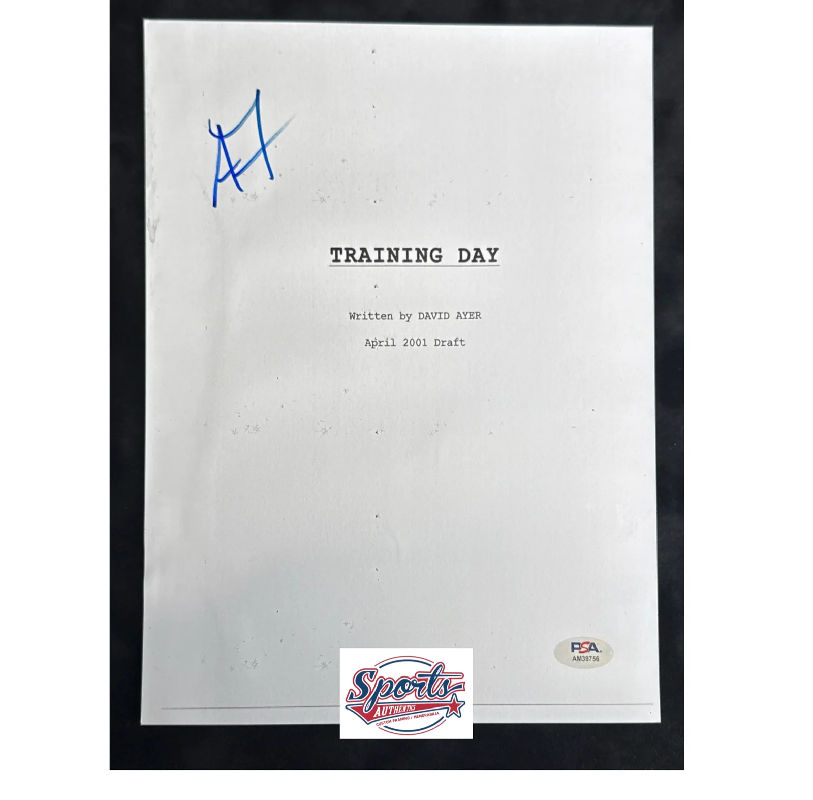 Antoine Fuqua — Antoine Fuqua Signed 8x10 Training Day Script Cover Only PSA AM39756