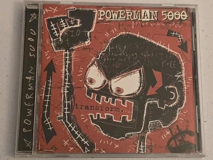 Powerman 5000 Transform CD Cover Both Signed By Spider One 2003 METAL PM5K, image 2