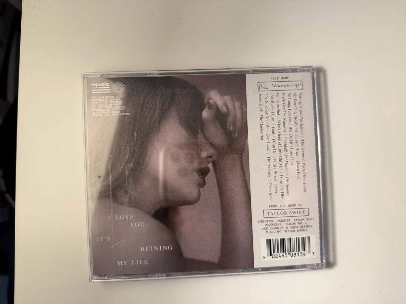 Autographed Inlay Photo Taylor Swift The Tortured Poets Dept CD Hand Signed, image 3