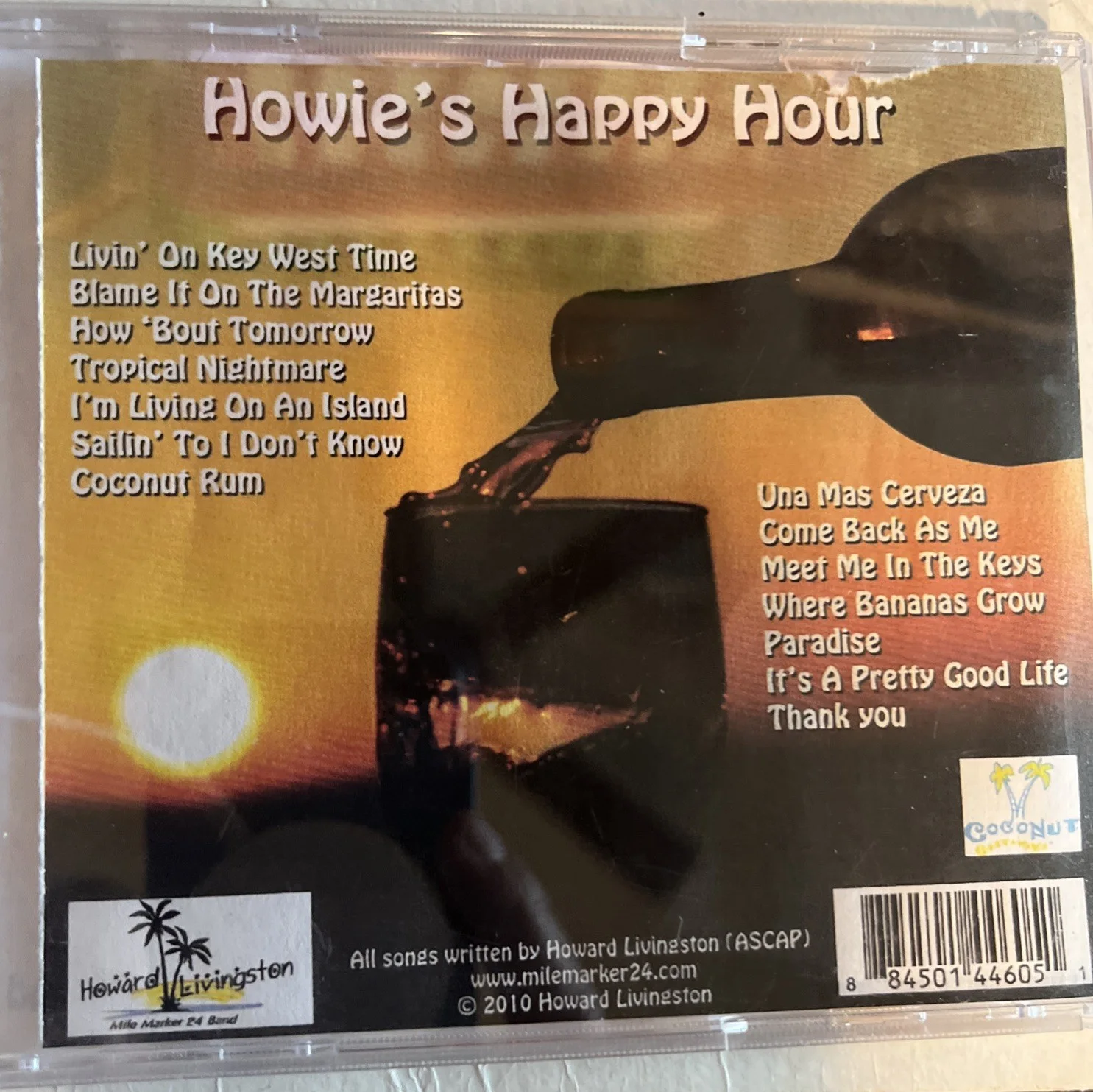 Howard Livingston CD Inlays W/ Autograph (No Disc). Tropical Rock. AG, изображение 2