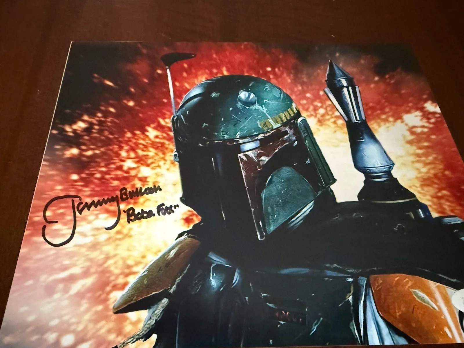 Jeremy Bulloch — Rare Hand Signed Jeremy Bulloch Boba Fett Autographed Star Wars JSA COA 10x8, изображение 3