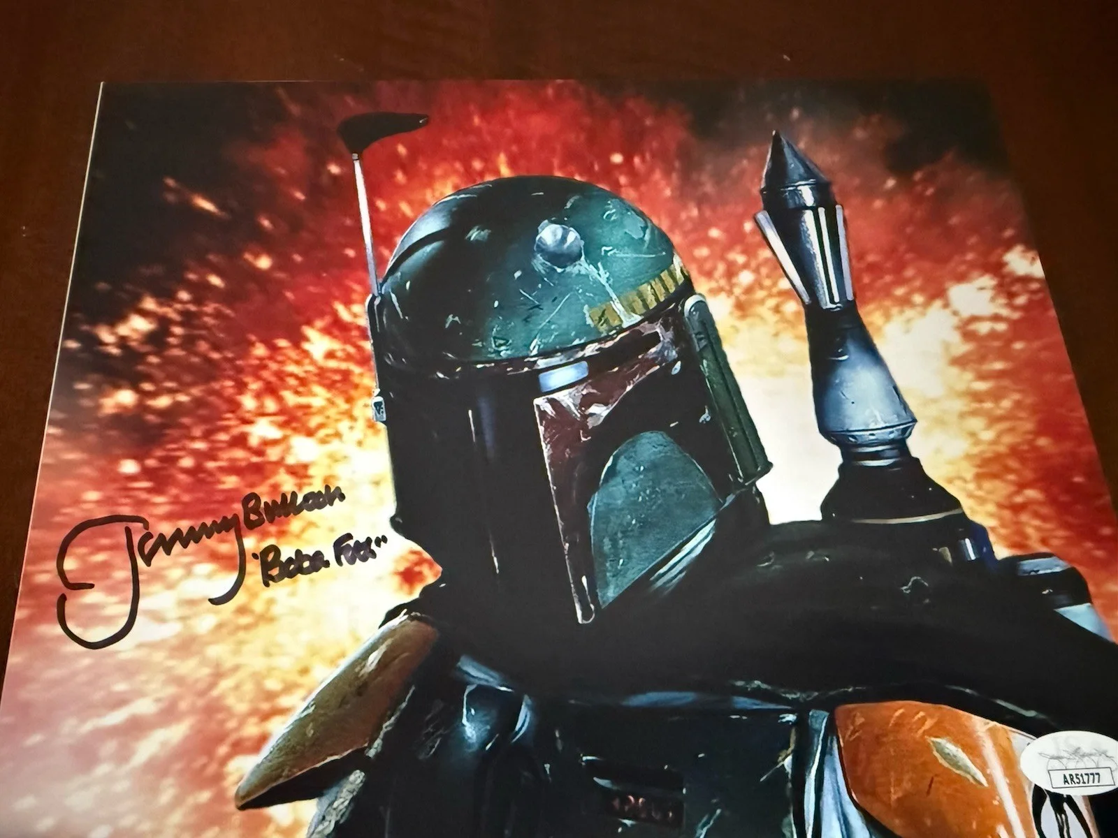 Jeremy Bulloch — Rare Hand Signed Jeremy Bulloch Boba Fett Autographed Star Wars JSA COA 10x8, изображение 4