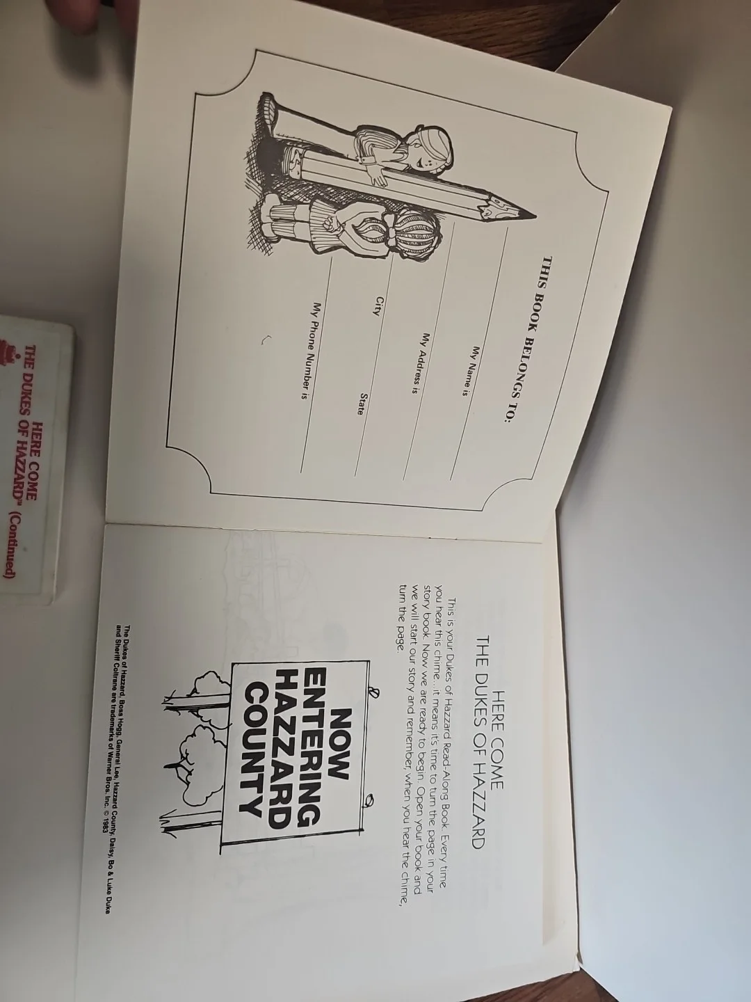 John Schneider & Tom Wopat, Bo & Luke, Kid Stuff Book w/CD Tape, w/Photos NICE, изображение 4