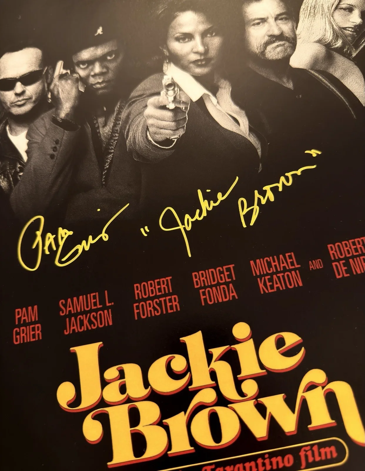 Pam Grier Signed Jackie Brown - 12x18 Movie Poster (Beckett COA), изображение 2