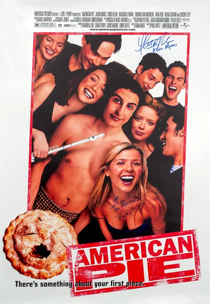 Websites — Tara Reid & Thomas Ian Nicholas Signed American Pie 27x40 Poster w/Names -SS COA